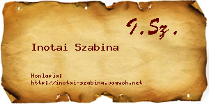 Inotai Szabina névjegykártya