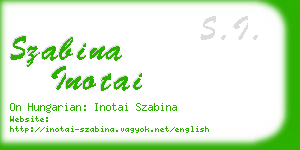 szabina inotai business card